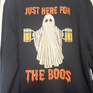 Black Halloween Ghost Sweater
